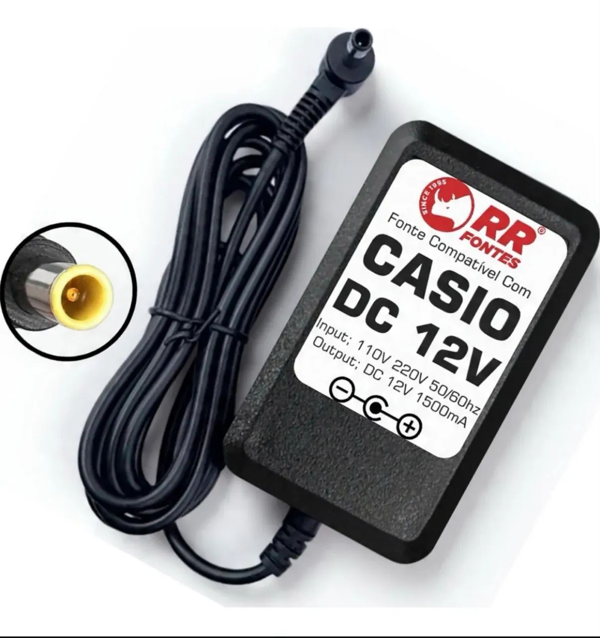Fonte 12v Para Teclado Casio Compatível Modelos Ad-a12150lw - Foto 2