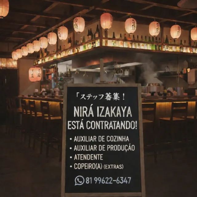 VAGA EM RESTAURANTE JAPONÊS