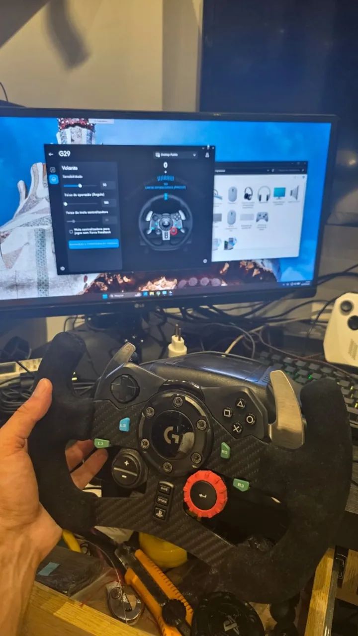 Logitech G29 completo + câmbio + aro Fórmula e aro original - Foto 2