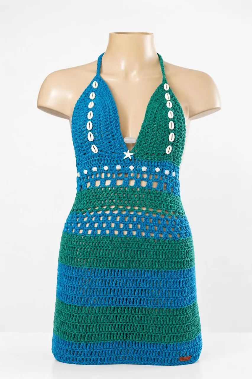 vestido de crochê 