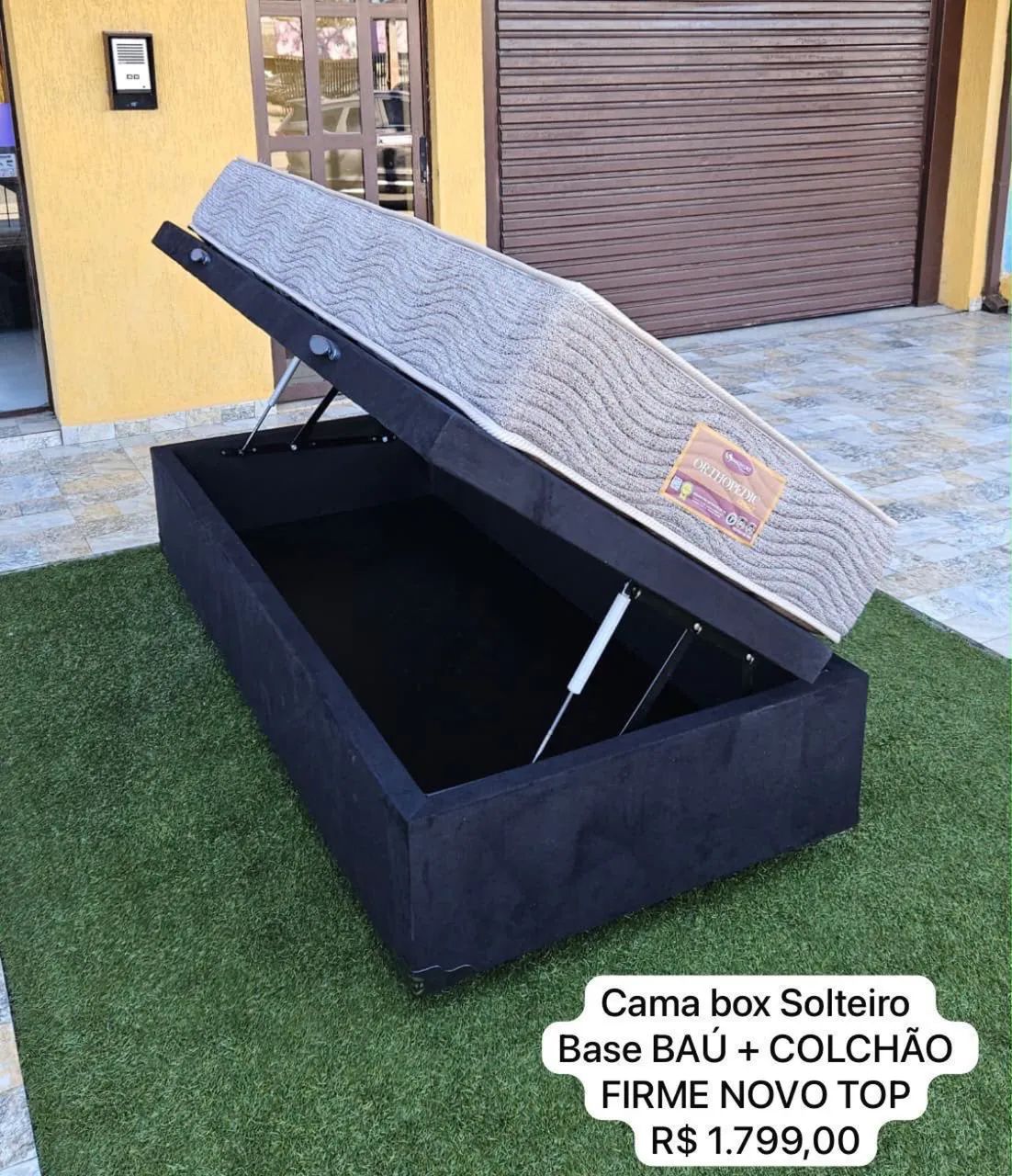 Cama Box Solteiro Base Baú NOVO - ENTREGO 