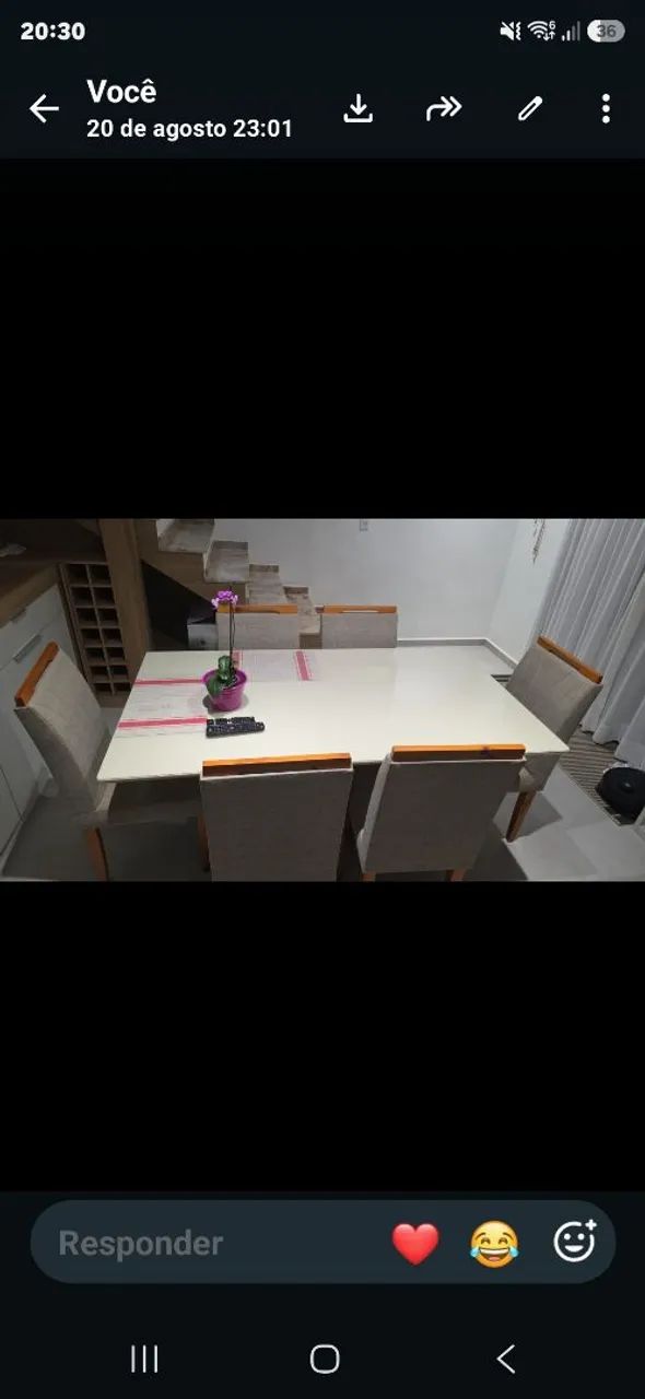 Mesa de jantar 6 cadeiras 