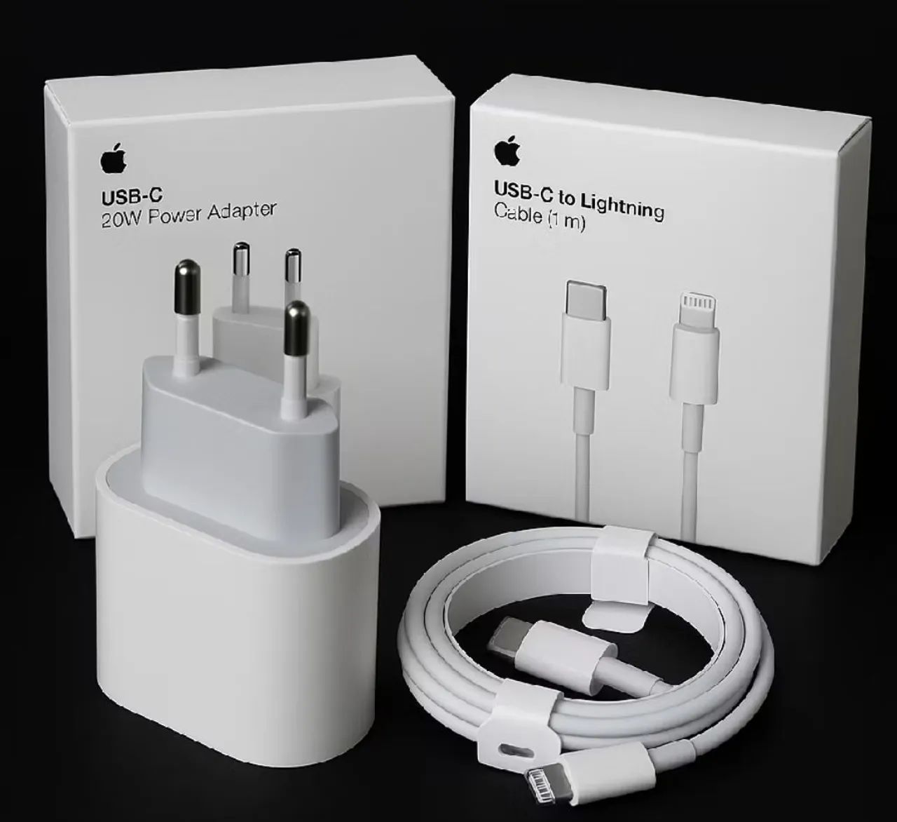 Carregador iPhone Apple 20w Turbo Com Cabo Lightning Usb-c