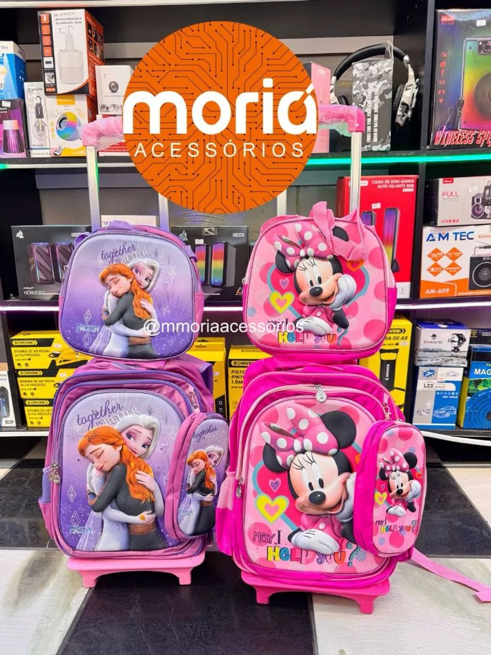 Kit Escolar Mochila de carrinho + Lancheira + Porta lápis - Foto 3