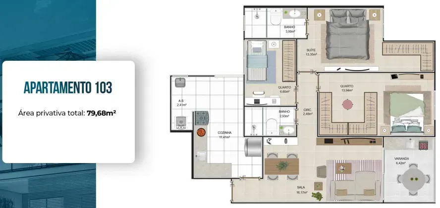 PLANTA 79m²