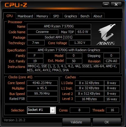 Processador AMD Ryzen 7 5700G 