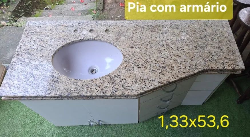 Bancada de granito com armário - Foto 2