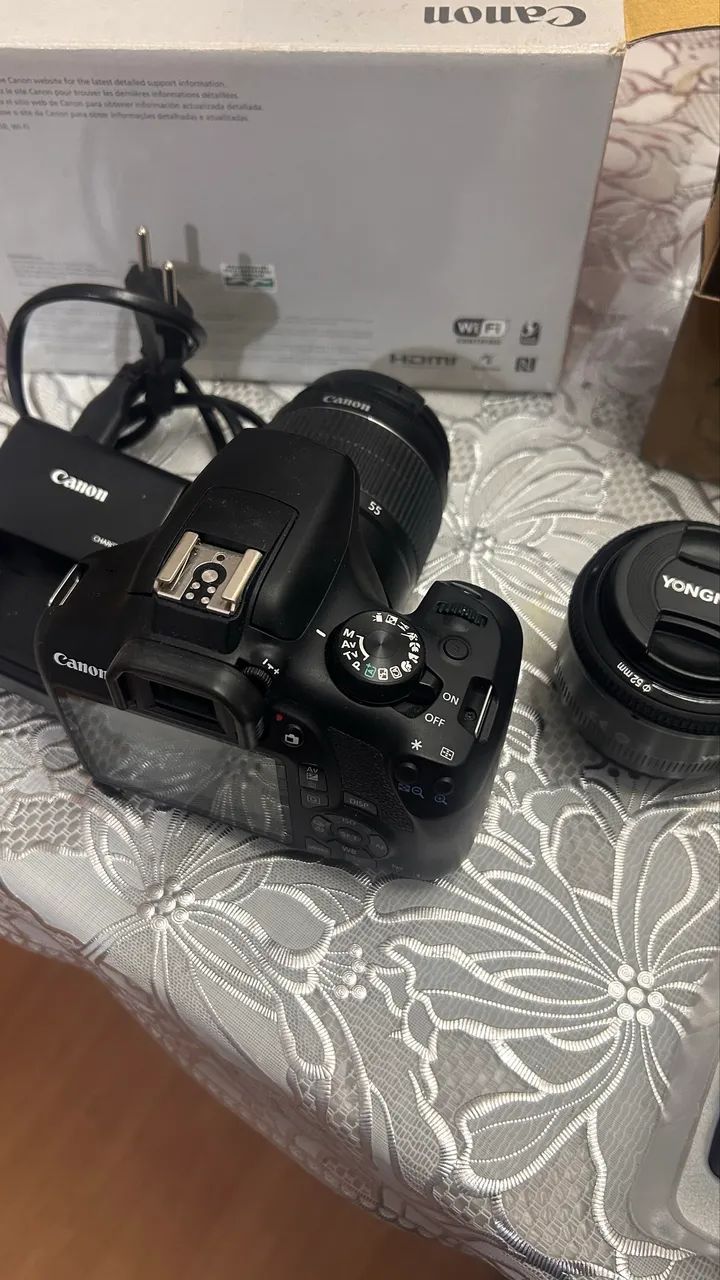 Cânon T6 + 2 lentes+ Flash + Rádio  - Foto 2