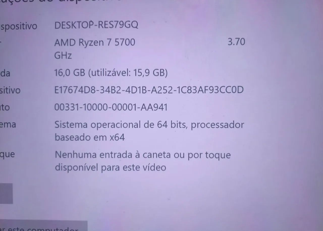 PC NOVO RYZEN 7 5700 E RTX3060 PEGO PS4 XBOX E PS5 COM VOLTA - Foto 4