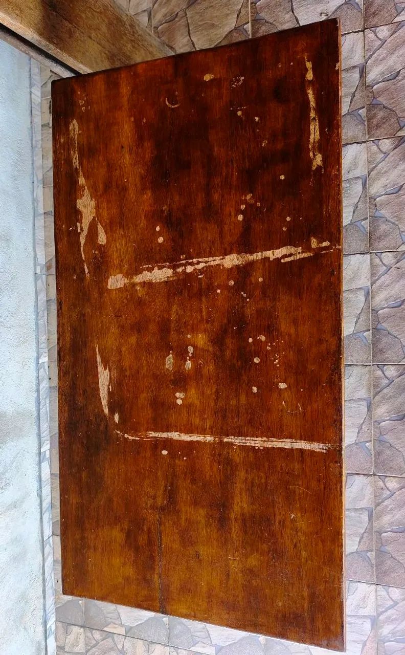 Mesa rústica madeira maciça com 2 bancos - Foto 4