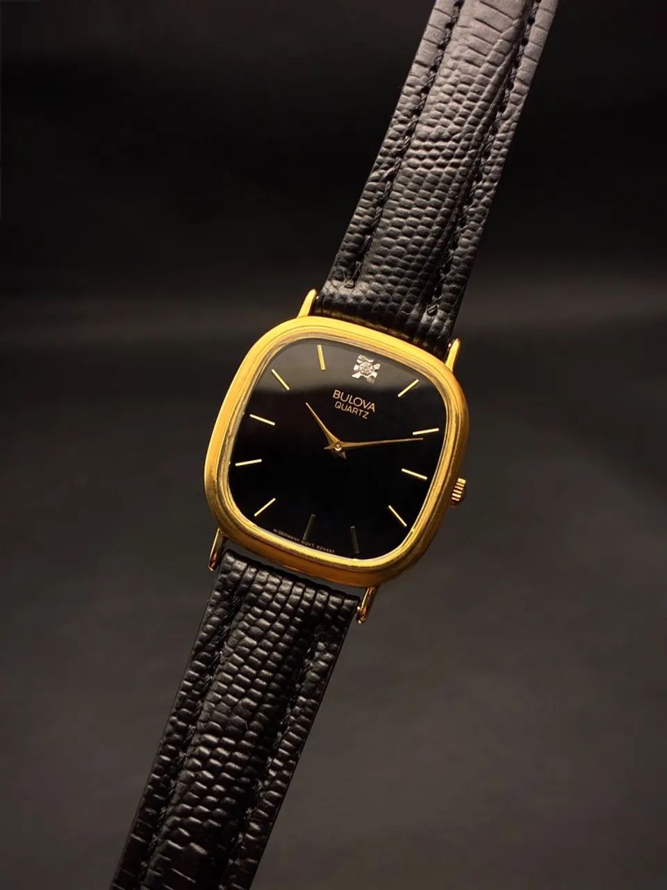 Bulova Black Cushion 