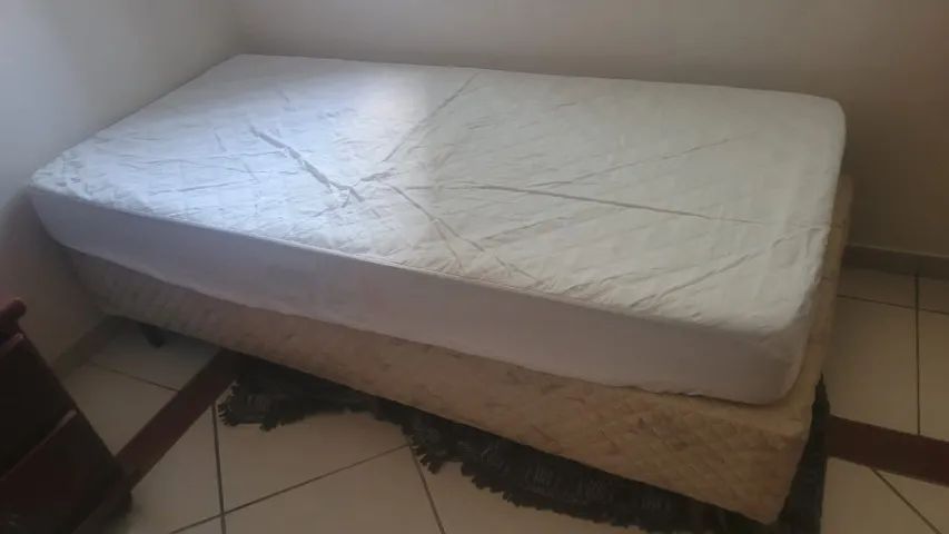 Cama Box Solteiro Com Colchão + Capa Impermeável - Ótimo Estado - Foto 5