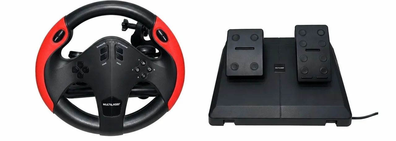 Volante e pedal Multilaser JS087