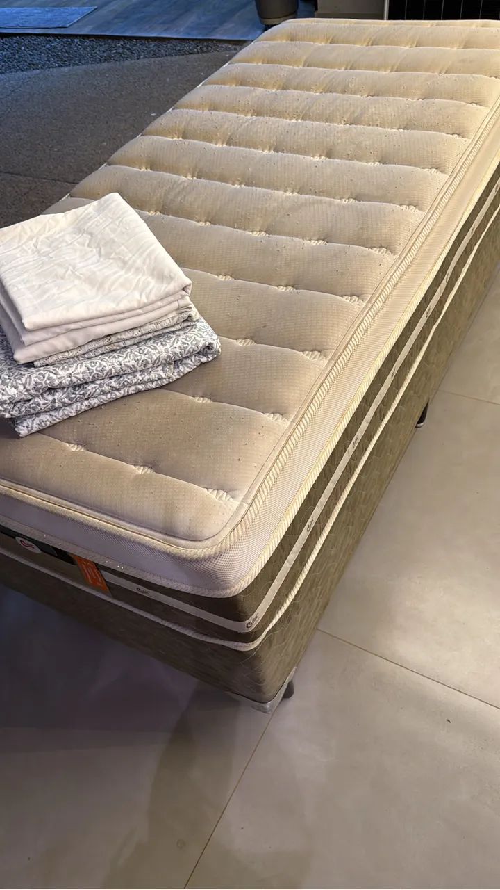 Cama box solteiro molas ensacadas - Foto 3