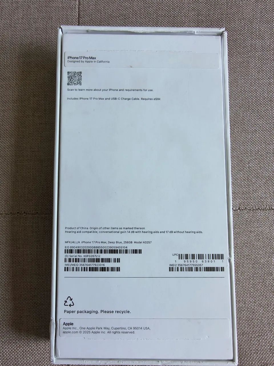 iPhone 17 Pro Max Deep Blue Original 256gb Lacrado  - Foto 5
