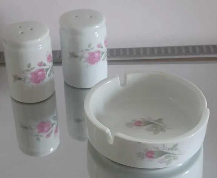 CONJUNTO ANTIGO GALHETEIRO CINZEIRO 