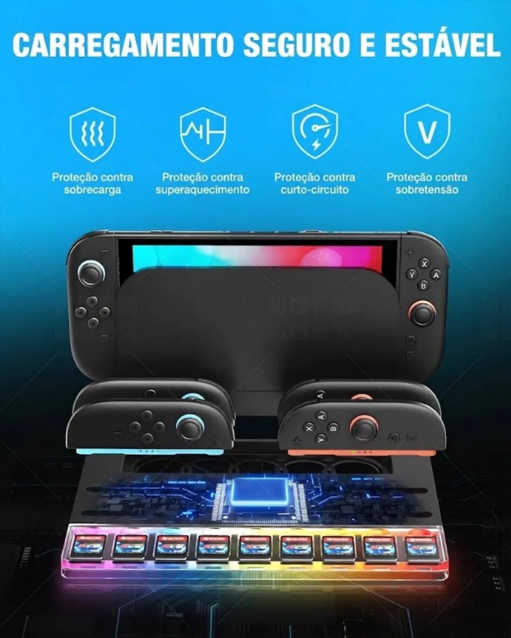 Base de Carregamento e Suporte para Controles Joy-Con do Nintendo Switch 2 - Foto 4