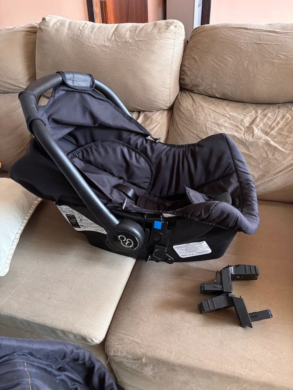Carrinho Moisés e bebê conforto  - Foto 4