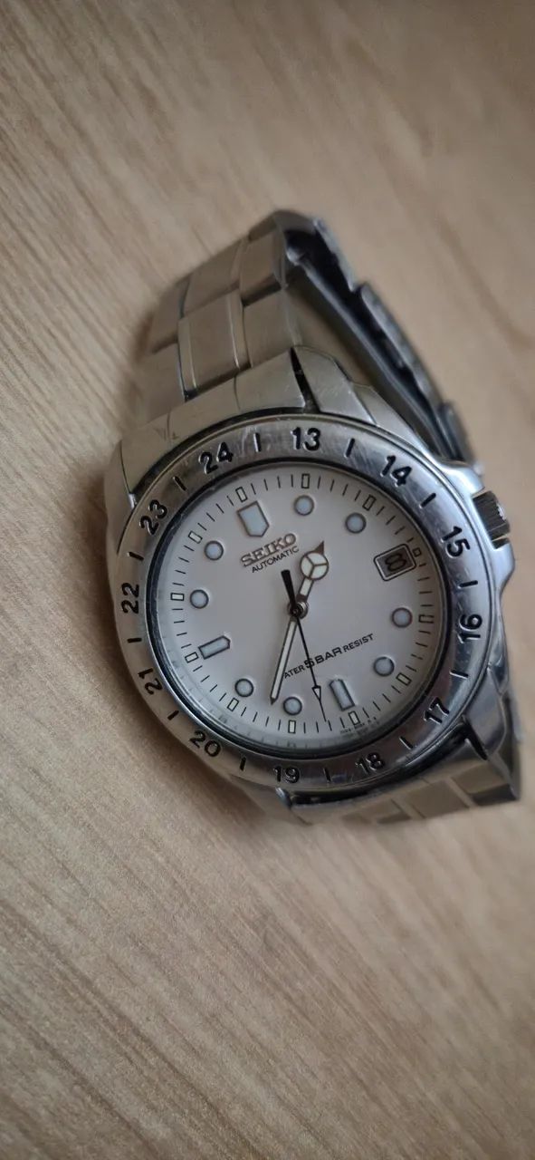 Raro Relógio Seiko Automatic "Explorer" Polar * Vintage Aço - Foto 2