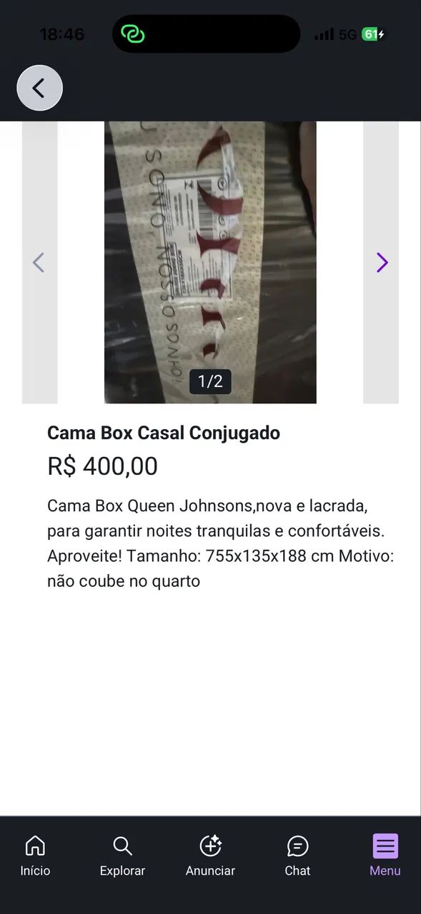 Cama Box conjugada casal