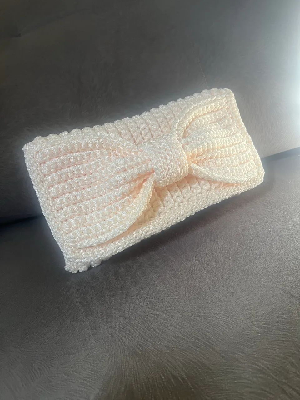 Bolsa de laço em crochê luxo  - Foto 3