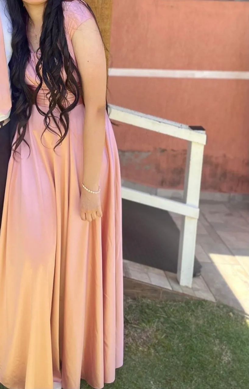 Vestido madrinha/formatura rosa/rosê - Foto 2