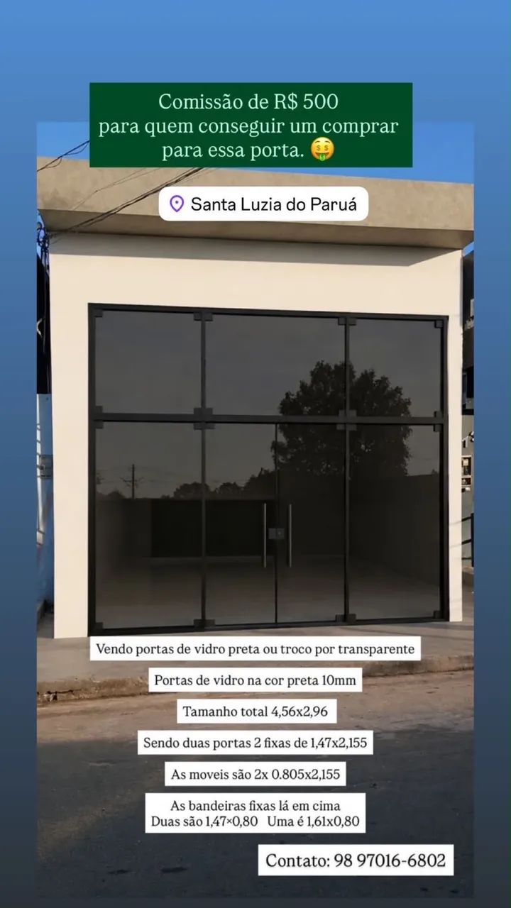 Porta de vidro 