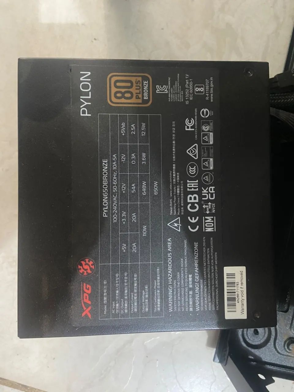 Fonte XPG pylon 650w plus bronze  - Foto 2
