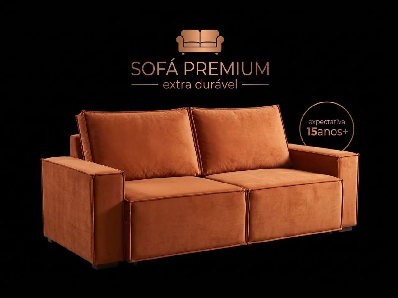 Sofá retrátil extra durável premium várias cores