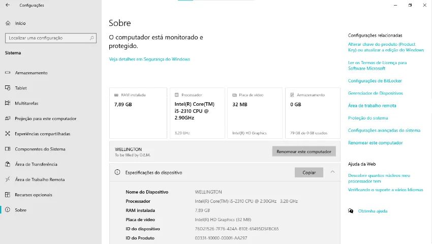 COMPUTADOR / INTEL CORE I5 2310 CPU@ 3.20 GHz453824834711080961