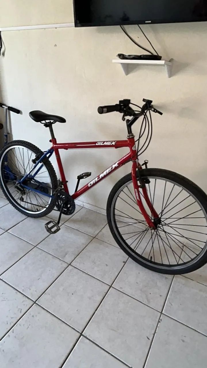 Bicicleta aro 26 Azul + vermelho
