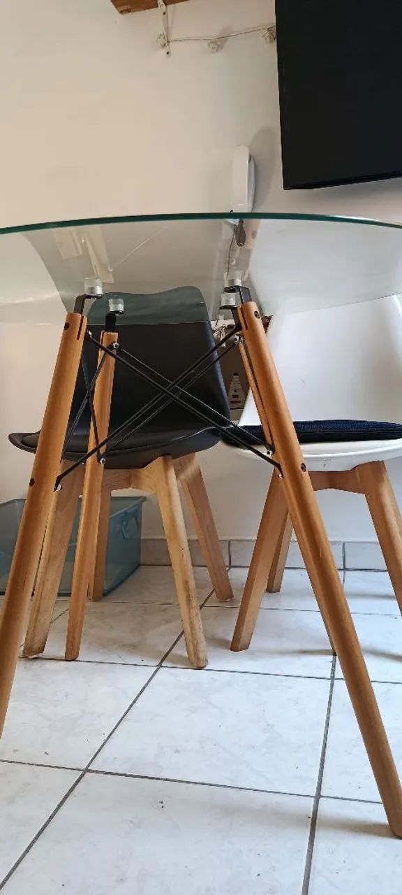 Mesa de vidro 60cm - Foto 2