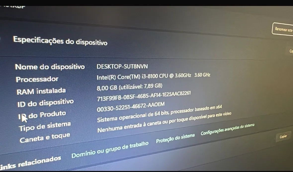 Processador Intel i3 8 geração de pc. - Foto 2