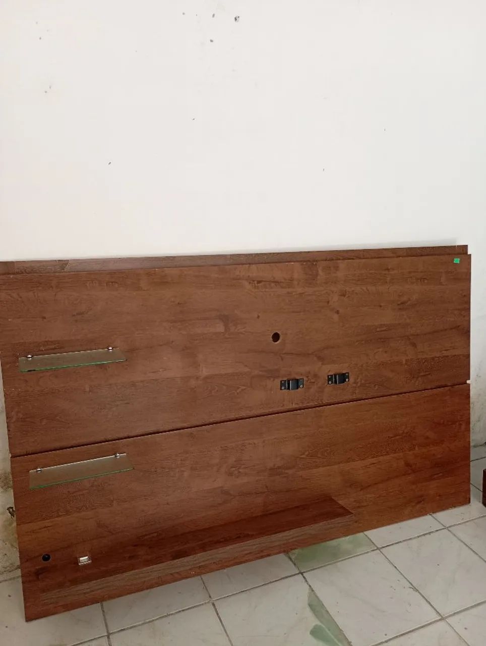Conjunto rack de baixo e suporte para televisão, madeirado lindo