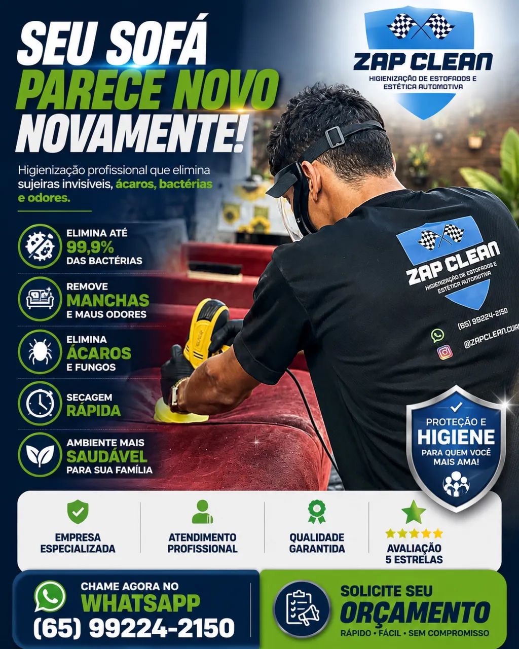 Higienização de estofados 
