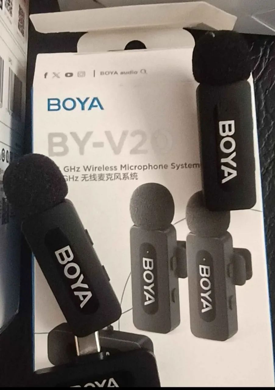 Boa tarde seu celular e microfone de lapela boya - Foto 2
