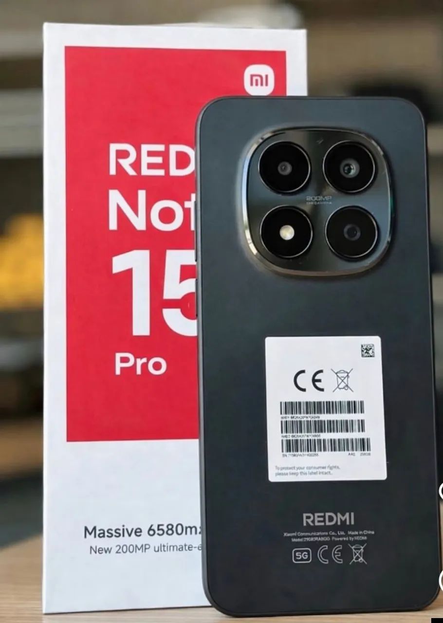 Xiaomi Note 15 pro 5g 512/8 - Cam 200Mp Lançamento 2026 - Loja física ...