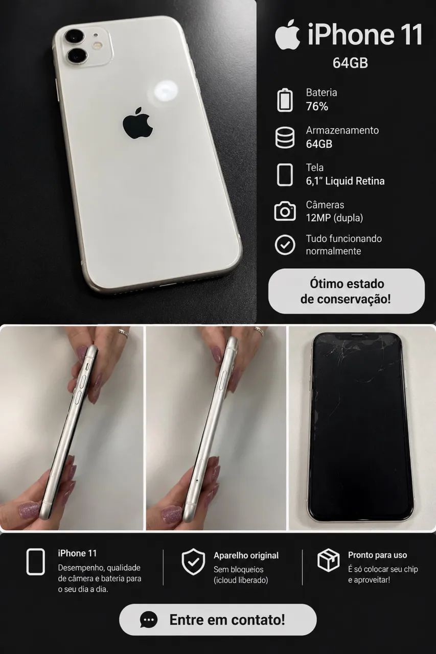 iphone 11 | 64gb | Bateria 76% - Celulares e Smartphones - Paraíso