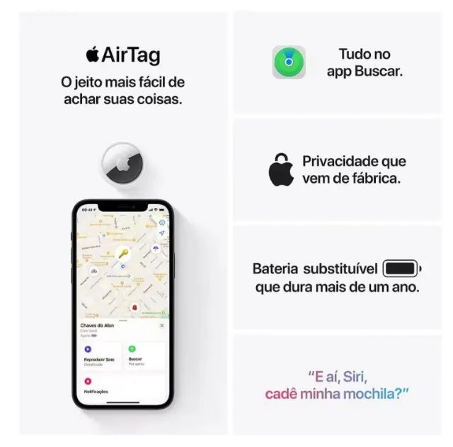 Rastreador Airtag Apple Com 1 Unidade Bluetooth - Foto 4