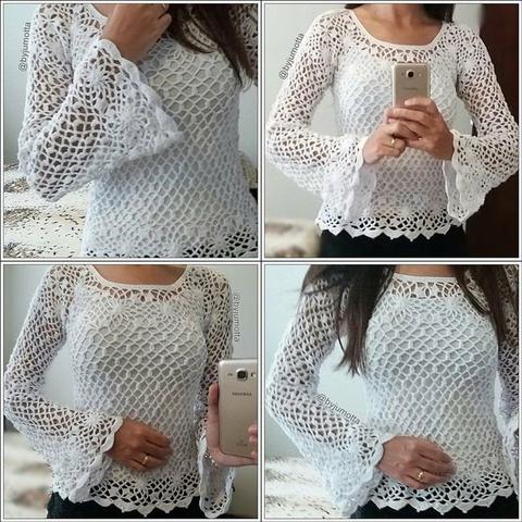 Blusa em crochê