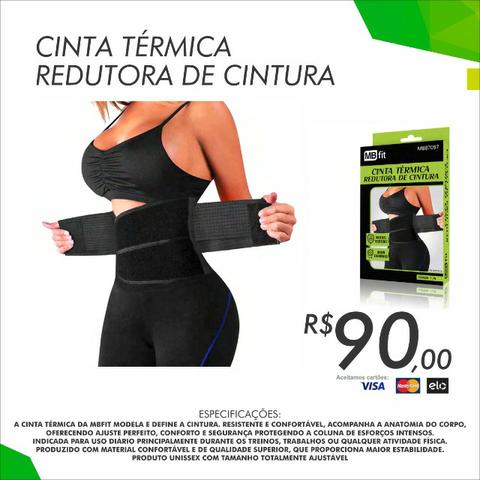 Cinta Modeladora Hot Belt Power - auxilia na redução de medidas