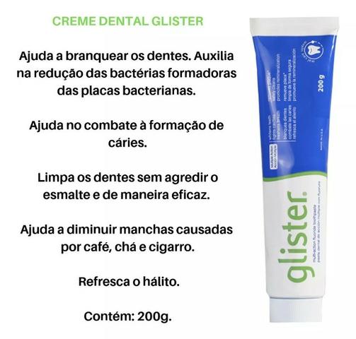 Kit 5 Creme Dental Glister de 200g ganhe de Brinde Spray Bucal Glister - Foto 2