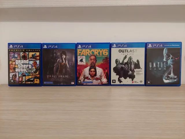 Jogos GTA, Far Cry 6, Fatal Frame, Outlast, Until Dawn PS4 - SEMINOVOS