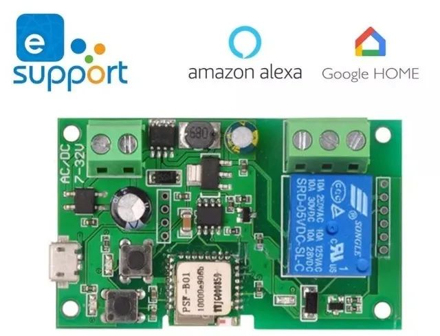 Sonoff Relê Interruptor Wifi 5v 12v Rf  Pulso Portão De Garagem  Alexa COD-AM529  - Foto 3