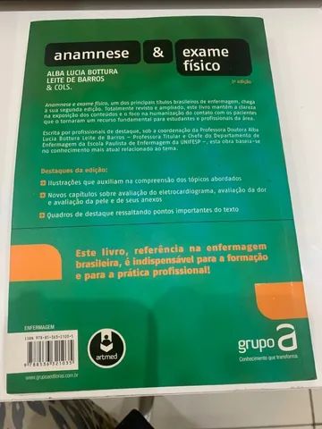 Livro Enfermagem Anamnese e Exame físico - Livros e revistas