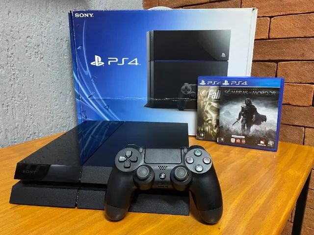 Ps4 Fat 500gb Usado + 2 Jogos Físicos Garantia E Nota Fiscal