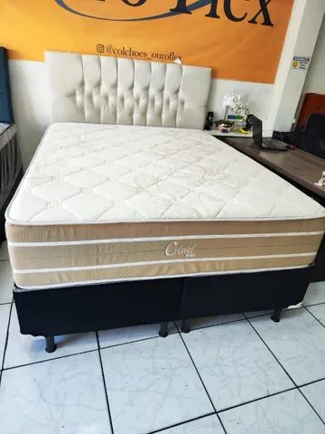 Colchão Queen de molas ensacadas + Base box! Pronta entrega!