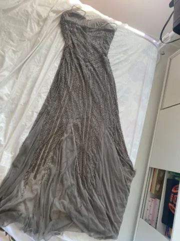 Vestido longo prateado - Foto 4