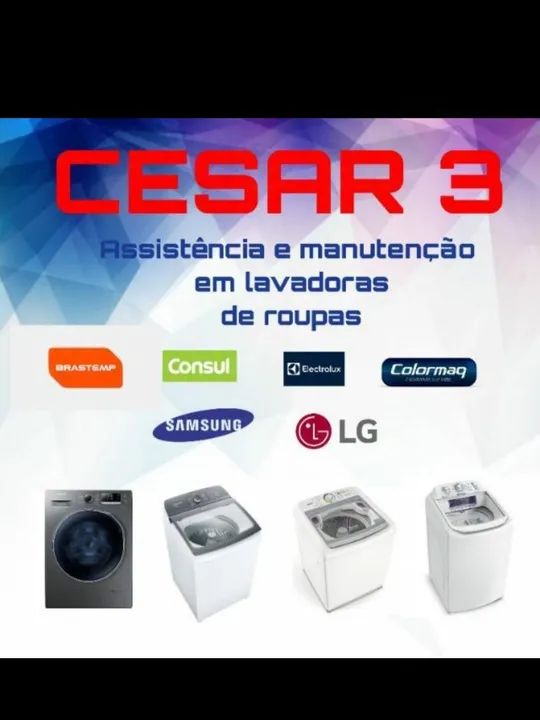 CÉSAR 3 CONSERTO E MANUTENÇÃO EM MÁQUINAS DE LAVAR CÉSAR 3 CONSERTO E MANUTENÇÃO EM MÁQUINAS DE LAVAR