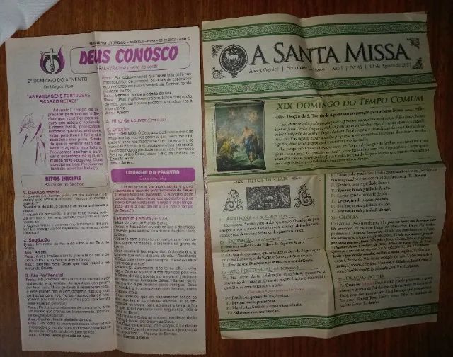 3 folhetos antigos 1983/2012/2017